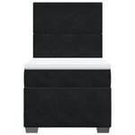 vidaXL Sommier à lattes de lit avec matelas Noir 90x200 cm Velours