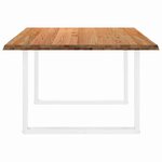 vidaXL Table à manger marron clair bois de chêne massif rectangulaire