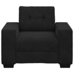 vidaXL Fauteuil noir 100x78x80 cm velours