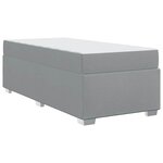 vidaXL Cadre de lit Gris clair 90 x 190 cm tissu