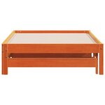 vidaXL Lit de jour avec lit gigogne cire marron 90x190 cm pin massif