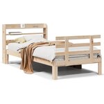 vidaXL Cadre de lit avec tête de lit sans matelas 100x200 cm