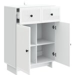 vidaXL Buffet Blanc brillant 66 x 34 5 x 90 cm Bois d'ingénierie