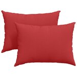 vidaXL Coussins de canapé 2 pc tissu Rouge 70 x 50 cm