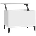 vidaXL Table basse Blanc 60x44 5x45 cm Bois d'ingénierie