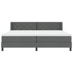 vidaXL Lit boxspring avec matelas avec matelas Gris foncé 200 x 200 cm