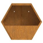vidaXL Jardinières murales 2 Pièces Rouillé Acier corten 30x10x25 cm