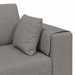 vidaXL Canapé avec coussin 3 Pièces Taupe tissu