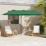 vidaXL Parasol cantilever de jardin Vert 372 x 198 x 243 cm