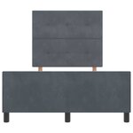 vidaXL Lit à ressorts avec tête de lit Gris foncé 120 x 190 cm Velours