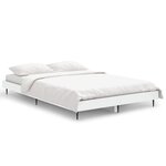 vidaXL Cadre de lit Blanc 120x190 cm bois d'ingénierie