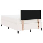 vidaXL Lit à ressorts avec tête de lit Crème et Blanc 120 x 190 cm