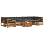 vidaXL Ensemble de canapés d'extérieur 8 pc Naturel et Anthracite