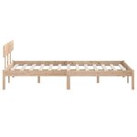 vidaXL Cadre de lit bois de pin massif 135x190 cm double