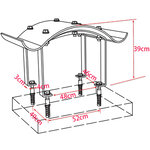 vidaXL Capot de cheminée Acier inoxydable 80 x 80 x 39 cm