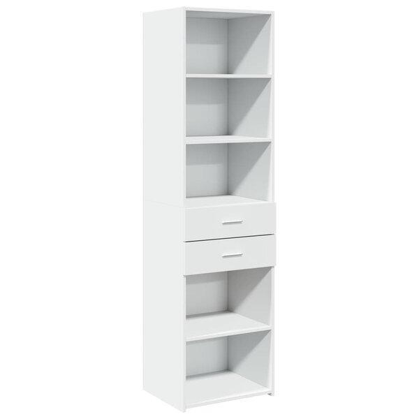 vidaXL Buffet haut blanc 50x42 5x185 cm bois d'ingénierie