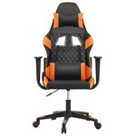 vidaXL Chaise de jeu Noir et orange Similicuir