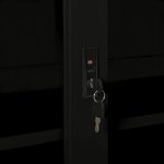 vidaXL Armoire à portes coulissantes Noir 90x40x90 cm Acier