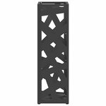 vidaXL Porte-parapluie Noir 15 5 x 15 5 x 49 cm Acier