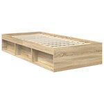 vidaXL Cadre de lit Chêne Sonoma 90 x 200 cm Bois d'ingénierie