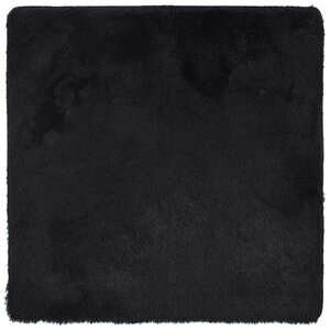 vidaXL Tapis shaggy à poils longs NAVARRA noir 160x160 cm polyester
