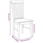 vidaXL Chaises à manger 2 Pièces blanc bois massif caoutchouc