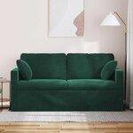 vidaXL Canapé Vert foncé 158 x 78 x 80 cm Velours