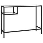 Bureau table poste de travail meuble d'ordinateur informatique étude d'ordinateur Transparent 100 x 36 x 74 cm verre transparent 02_0023765