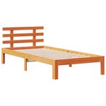 vidaXL Lit bibliothèque sans matelas cire marron 100x200 cm pin massif