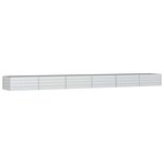 vidaXL Lit surélevé de jardin 600x80x45 cm Acier galvanisé Argenté