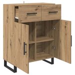 vidaXL Buffet Chêne artisanal 69 5 x 34 x 90 cm Bois d'ingénierie