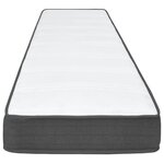 vidaXL Sommier à lattes de lit Gris foncé Tissu 100x200 cm