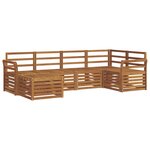 vidaXL Ensemble de canapés d'extérieur 6 pc Naturel Polyester