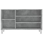 vidaXL Armoire à chaussures Gris béton 102x36x60 cm Bois d'ingénierie