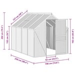 vidaXL Serre avec cadre de base Anthracite Aluminium 4 75 m²