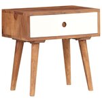 vidaXL Table de chevet Bois massif de Sesham 45 x 30 x 45 cm