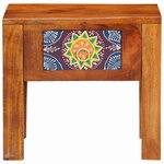 Table d'appoint vidaXL 40x30x36 cm en bois massif d'acacia