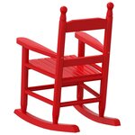 vidaXL Chaises à bascule enfants lot de 2 rouge bois peuplier massif