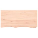 vidaXL Étagère murale 100x50x(2-6) cm bois de chêne massif non traité