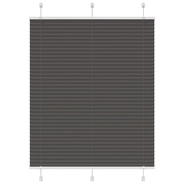 vidaXL Store plissé noir 110x100 cm largeur du tissu 109 4cm polyester