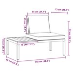 vidaXL Banc de jardin avec coussins noir aluminium