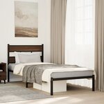 vidaXL Cadre de lit sans matelas avec tête de lit 100x200 cm