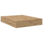 vidaXL Lit de rangement en chêne artisanal 150x200 cm