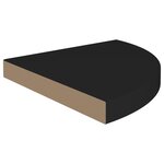 vidaXL Étagères d'angle flottantes 4 Pièces noir 35x35x3 8 cm MDF