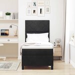 Lit à ressorts vidaXL avec matelas et LED Noir 80x200 cm Velours