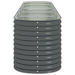 vidaXL Lit surélevé de jardin 400x80x81 cm Acier galvanisé Gris