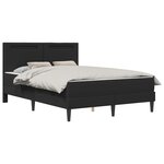 vidaXL Cadre de lit avec bandes LED Noir 160 x 200 cm Simili cuir