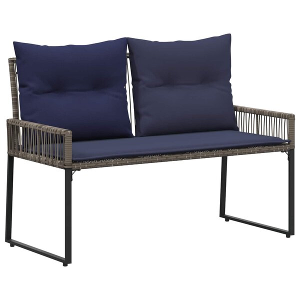 vidaXL Banc extérieur 2 -Seater 4 pc 110 x 59 x 82 cm polyrotin