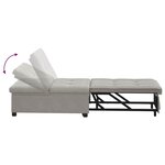 vidaXL Canapé-Lit Gris clair 67 x 194 x 82 cm Tissu en microfibre