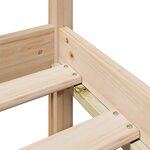 vidaXL Lit bibliothèque sans matelas 180x200 cm bois massif de pin